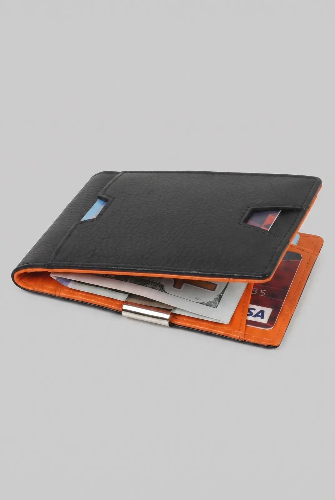 Leather Money Clip Wallet - Natural SD 051