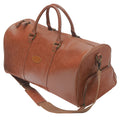 Leather Duffle Bag for Men and Women 21 Inch (Saddle Brown)