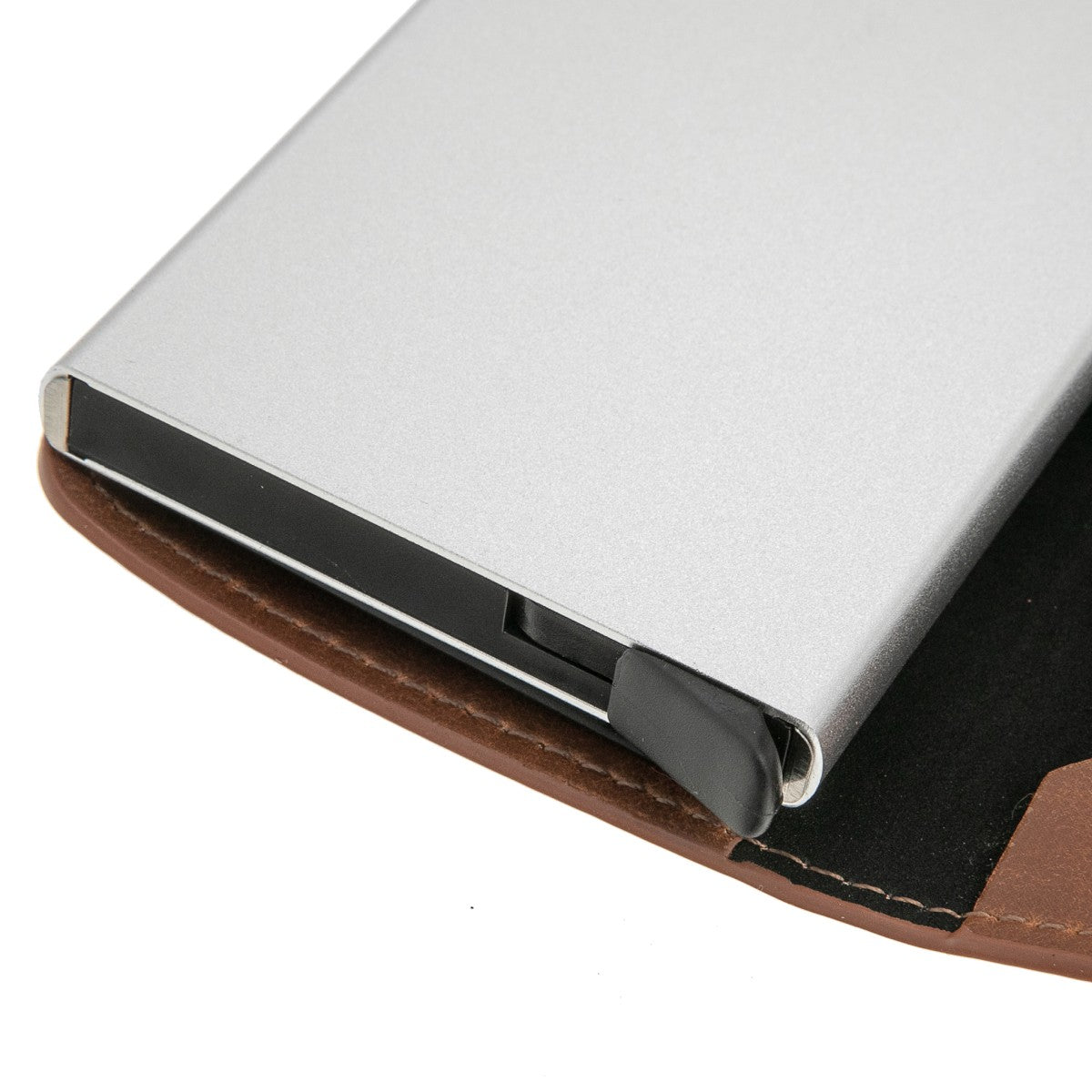 Pop up RFID Card Holder Aluminum SD 024 (Cognac)
