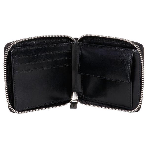 Full Grain Zipper Bifold Wallet SD 036
