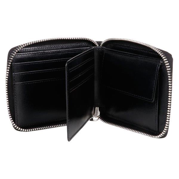 Full Grain Zipper Bifold Wallet SD 036
