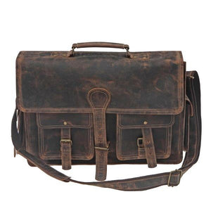 Buffalo Leather Messenger bag with Dual Compartment AZ 053