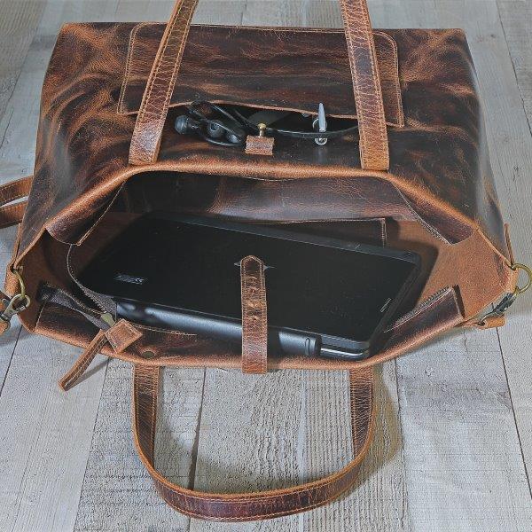 Mordernist Leather Classic Tote Purse SD 066 (Retro) 18''*12''*7.5'' Inch