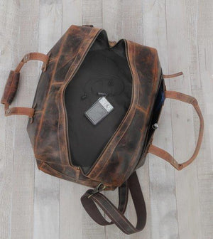 Voyager Bags Leather Handmade Leather Duffel Bag