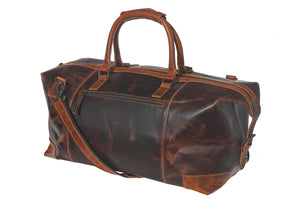 Leather Garment Bag, Handmade Leather Duffel Bag, Womens Mens Travel Bag, Cowhide Leather Bag