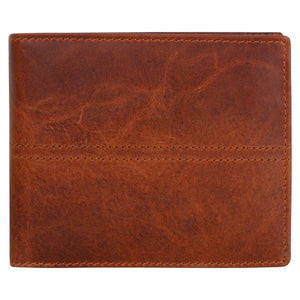 Full Grain Vintage BiFold Travel Wallet SD 03 (Brown)