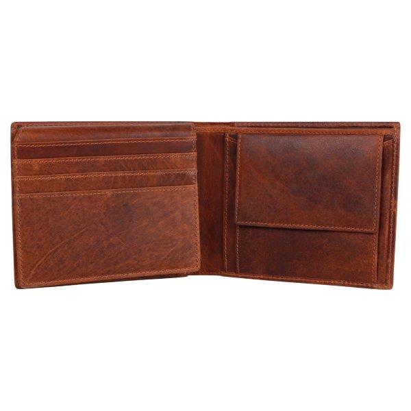 Full Grain Vintage BiFold Travel Wallet SD 03 (Brown)