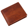 Full Grain Vintage BiFold Travel Wallet SD 03 (Brown)