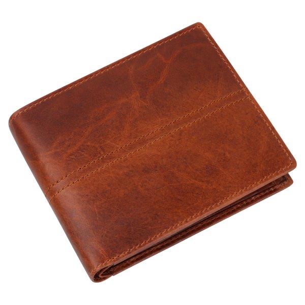 Full Grain Vintage BiFold Travel Wallet SD 03 (Brown)