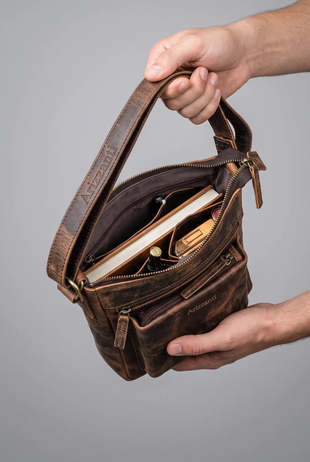 Premium Leather Satchel Bag AZ 060