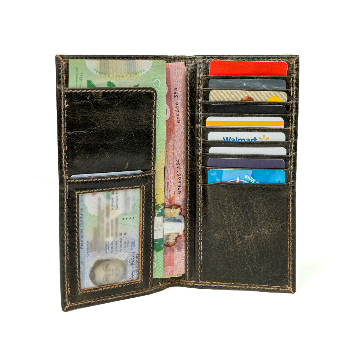 Artizanni Long Leather Wallet- Bifold Mens Suite Leather Wallet