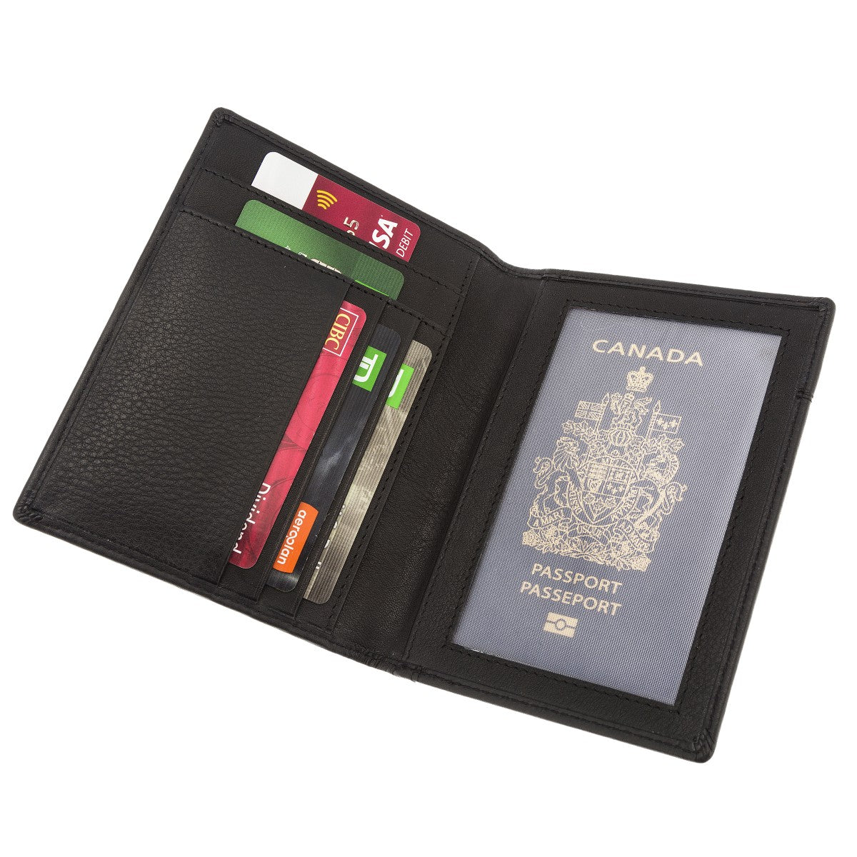 RFID Secure Passport Bifold Holder Case SD 017 (Coffee)