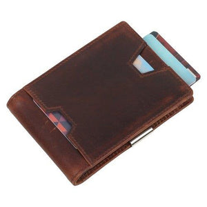 Leather Money Clip Wallet - Natural SD 051