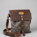 Sling Bags for Women Men Zipper Crossbody Bag Canvas/Leather