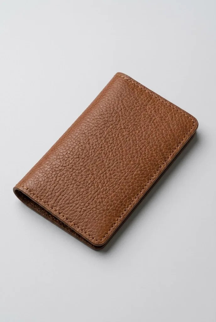 Artizanni mini leather travel journal in pebbled tan leather