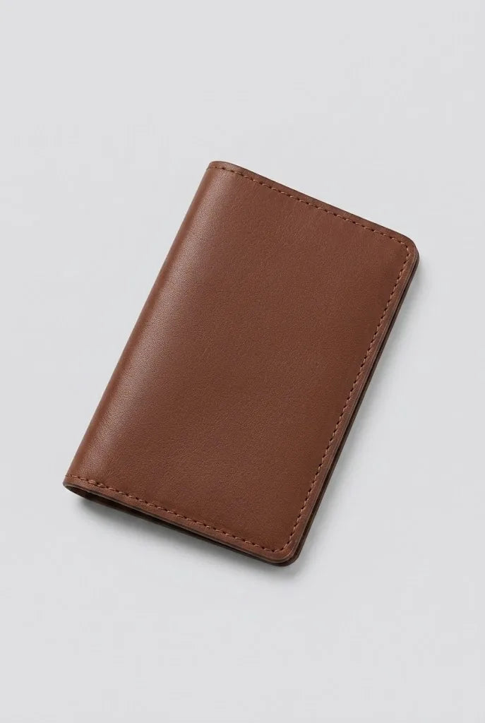 Artizanni mini leather travel journal in smooth brown leather