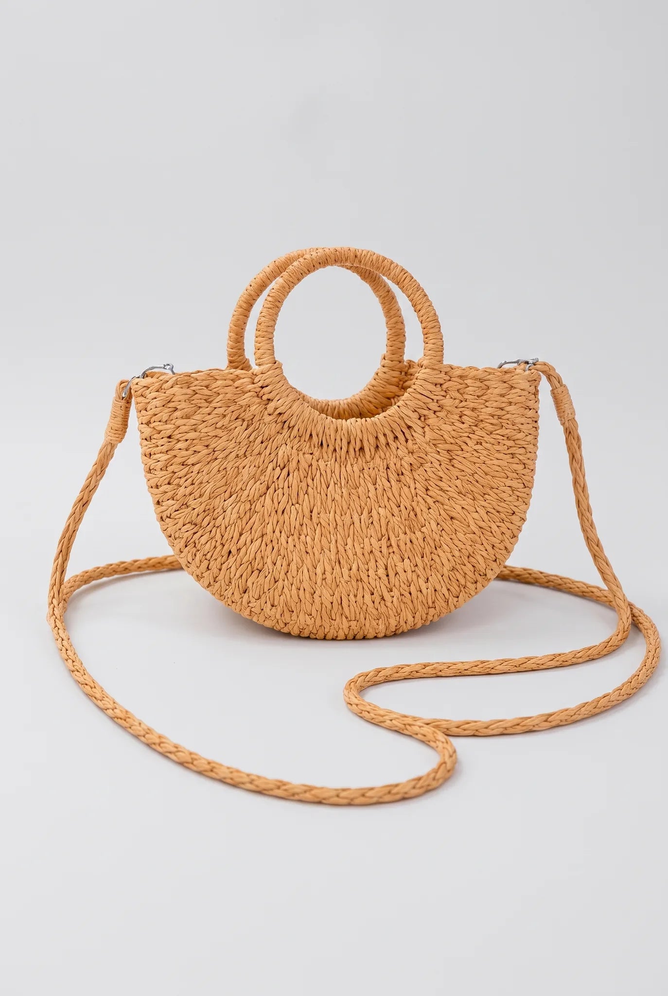 Rattan Straw Handbag - front