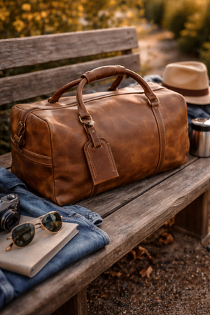 Oakridge Weekender Bag 083 (Vintage Tan) 23.2''* 23.62''* 11.81 Inch (L*W*H)