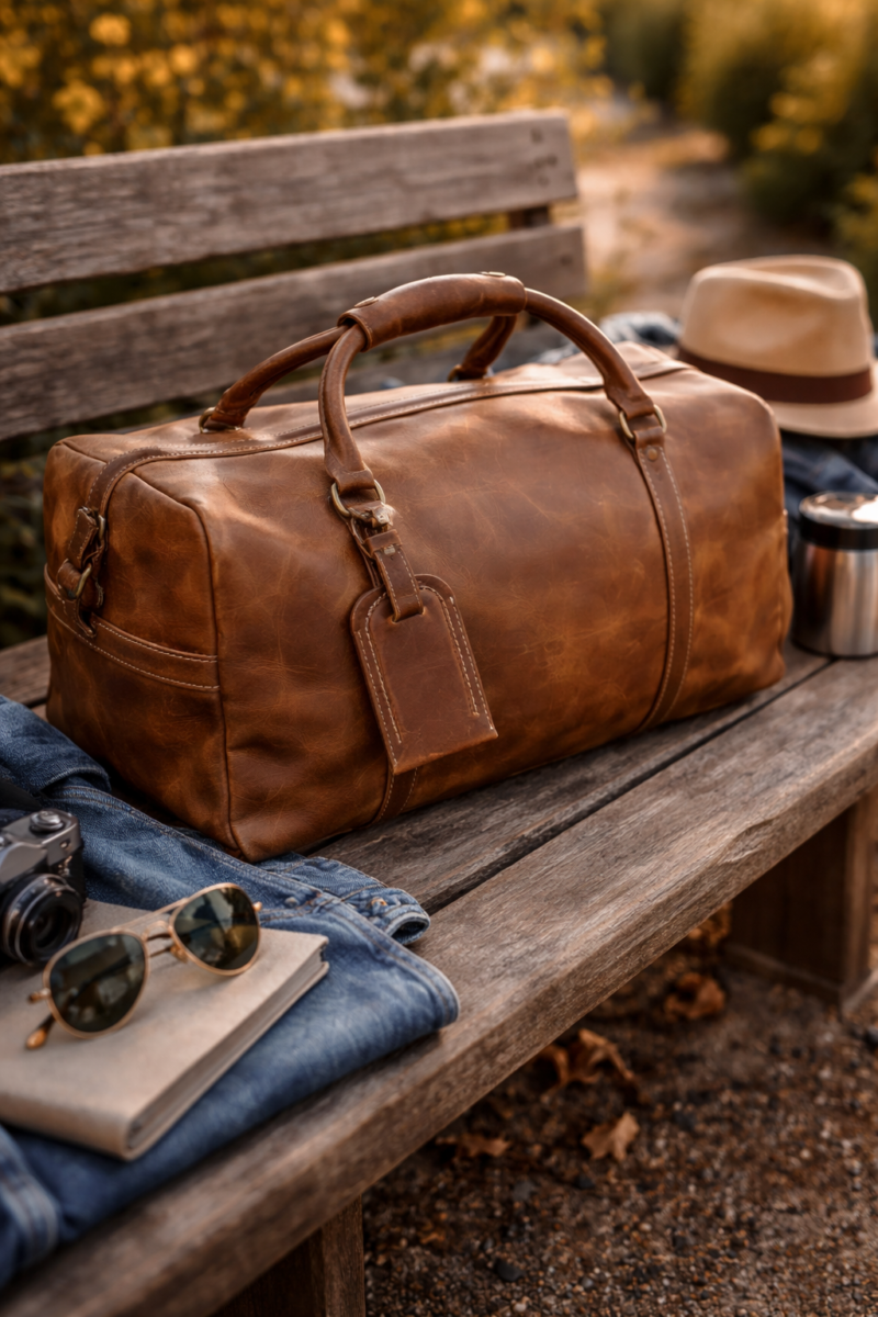 Oakridge Weekender Bag 083 (Vintage Tan) 23.2''* 23.62''* 11.81 Inch (L*W*H)