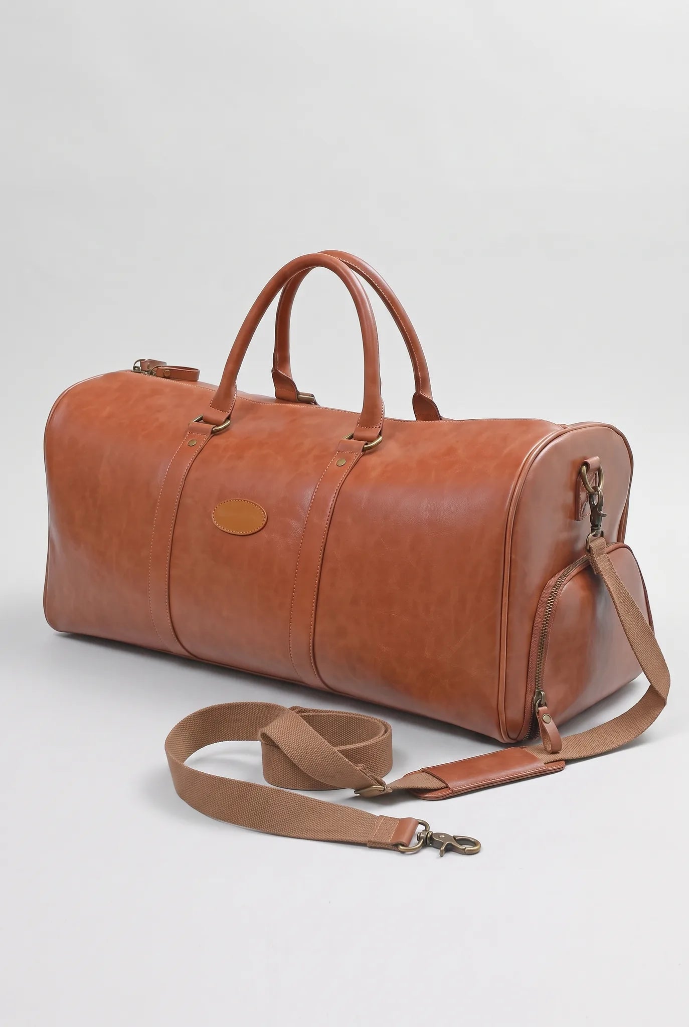 Journey Leather Duffel Bag - front