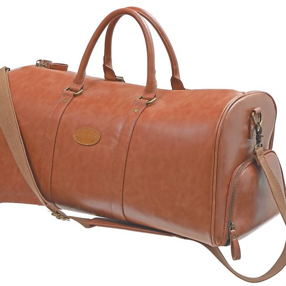 Journey Bag Leather Duffel Bag, Womens Mens Travel Bag