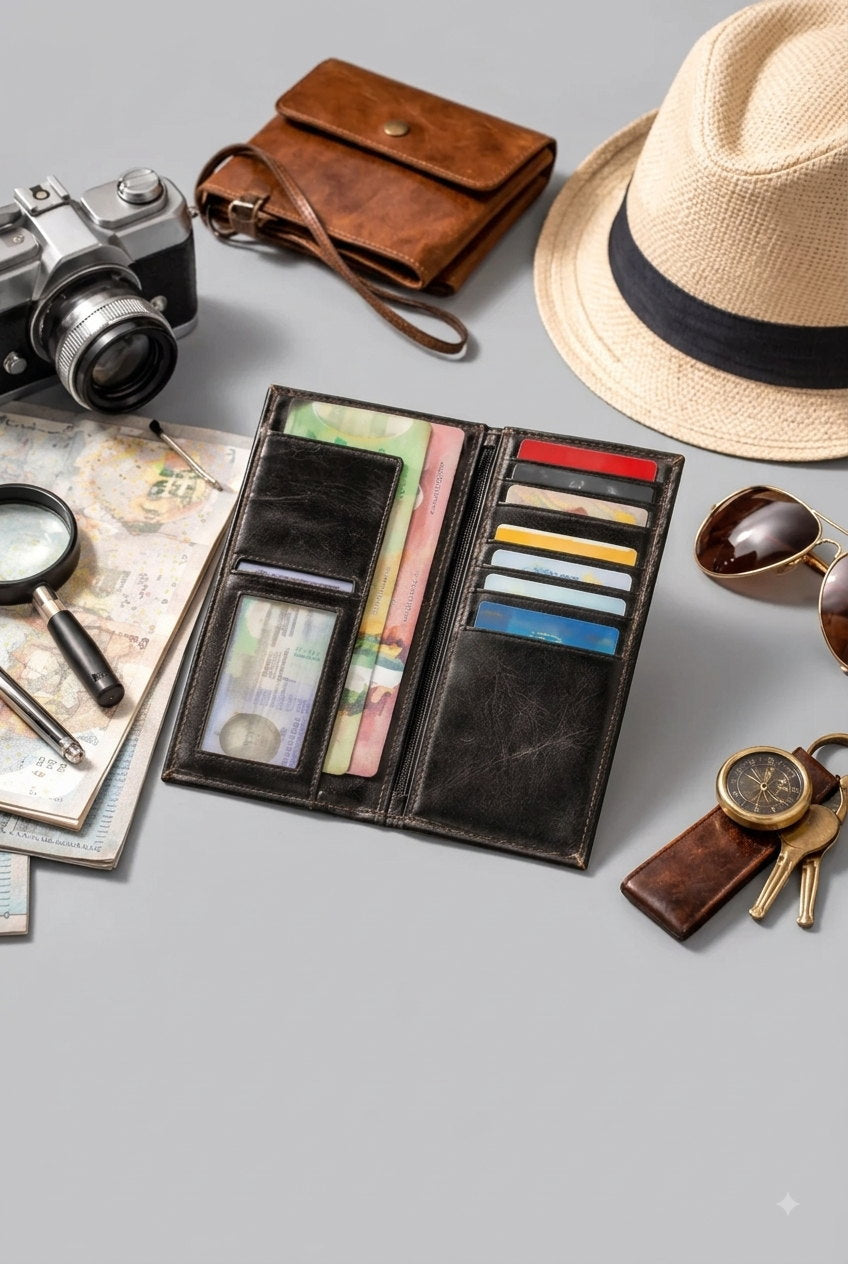 Men’s Heritage Checkbook Wallet – Artizanni Leather
