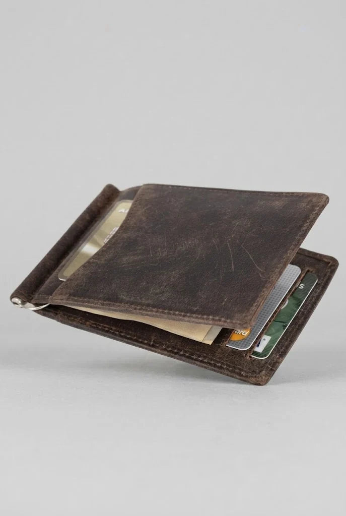 Money Clip Leather Holder Wallet SD 002