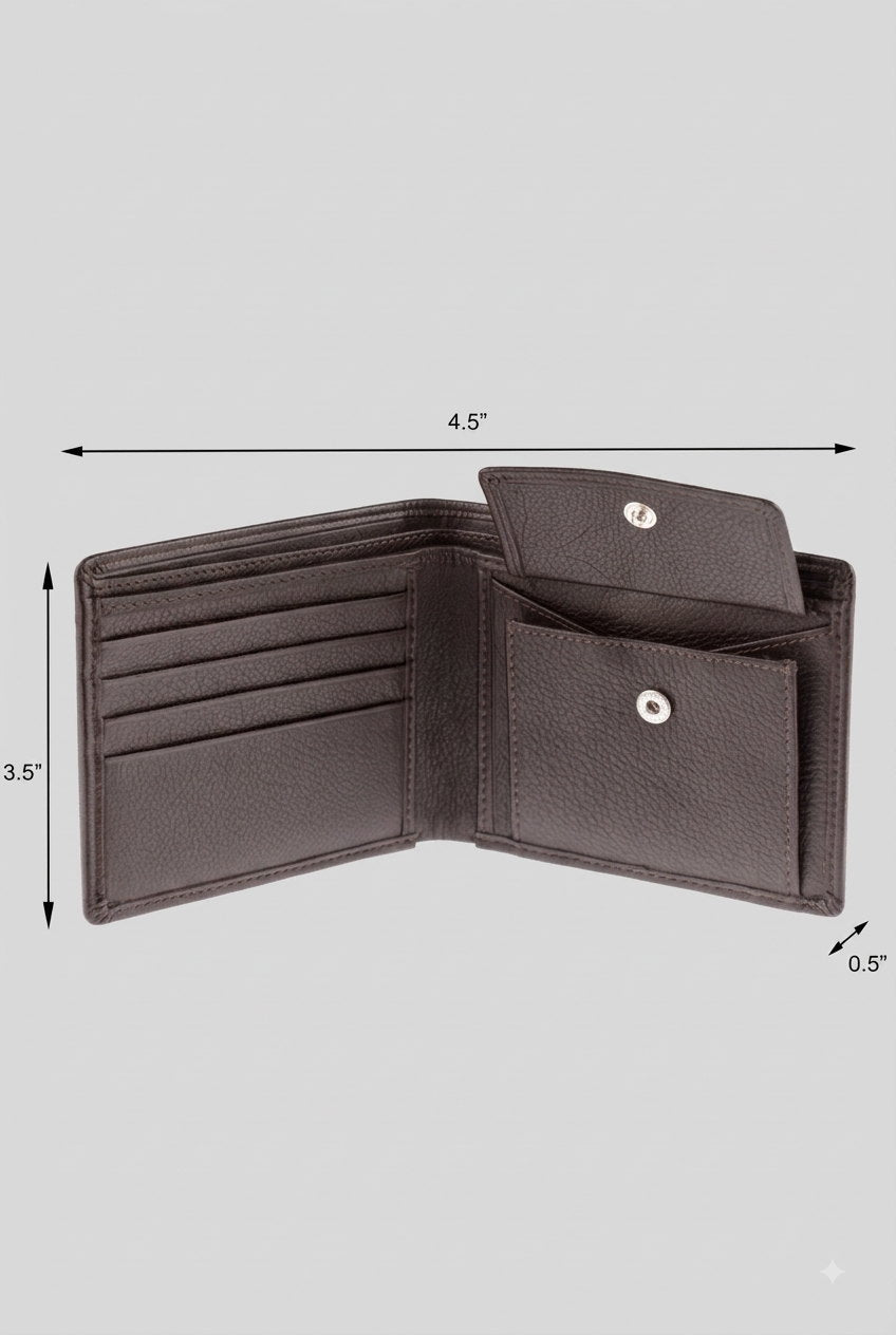 Nappa RFID Secure Bifold with Coin Pocket – view 3
