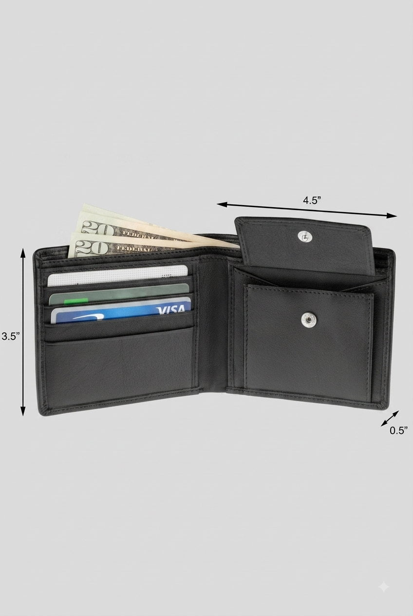 Nappa RFID Secure Bifold with Coin Pocket – view 6