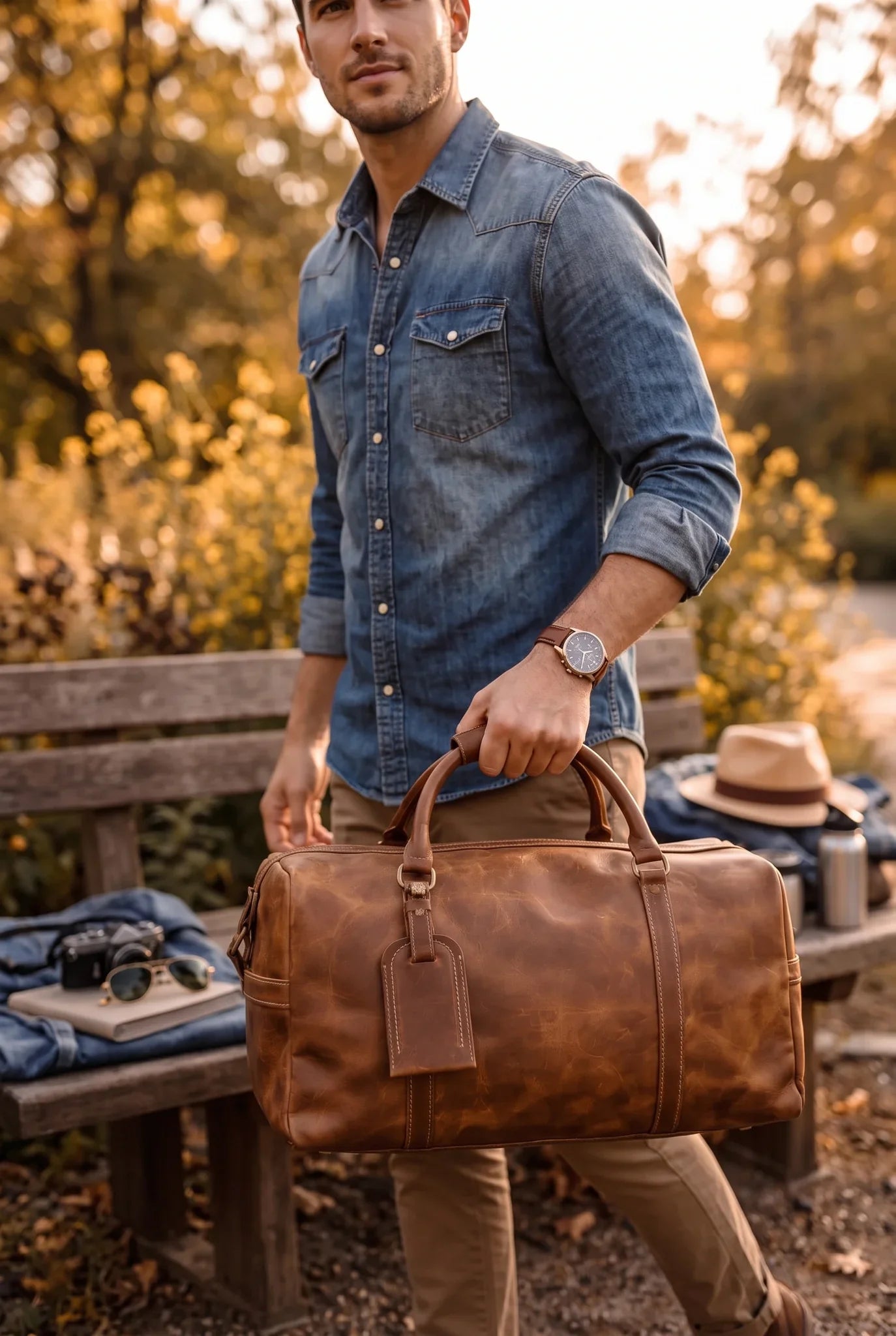 Oakridge Weekender Bag 083 (Vintage Tan)