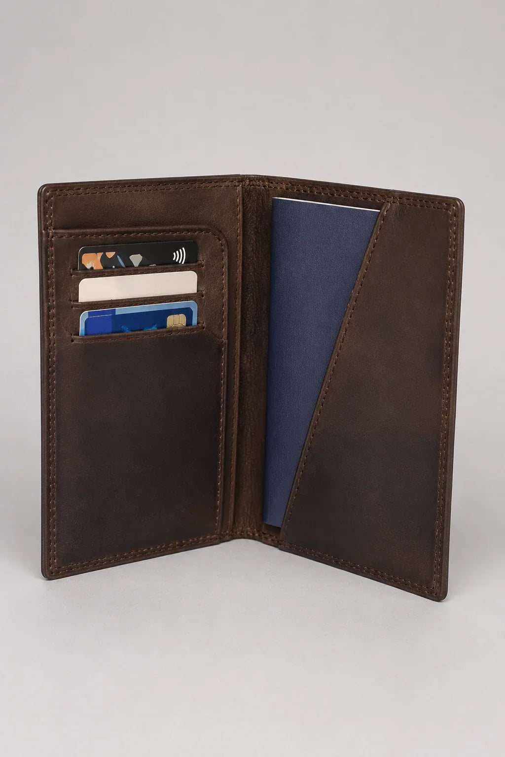 RFID Secure Passport Bifold Holder Case SD 017 (Vintage)