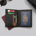 RFID Secure Passport Bifold Holder Case SD 017 (Coffee) – view 7