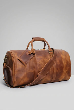 Roamer Leather Duffel Bag (Cognac)