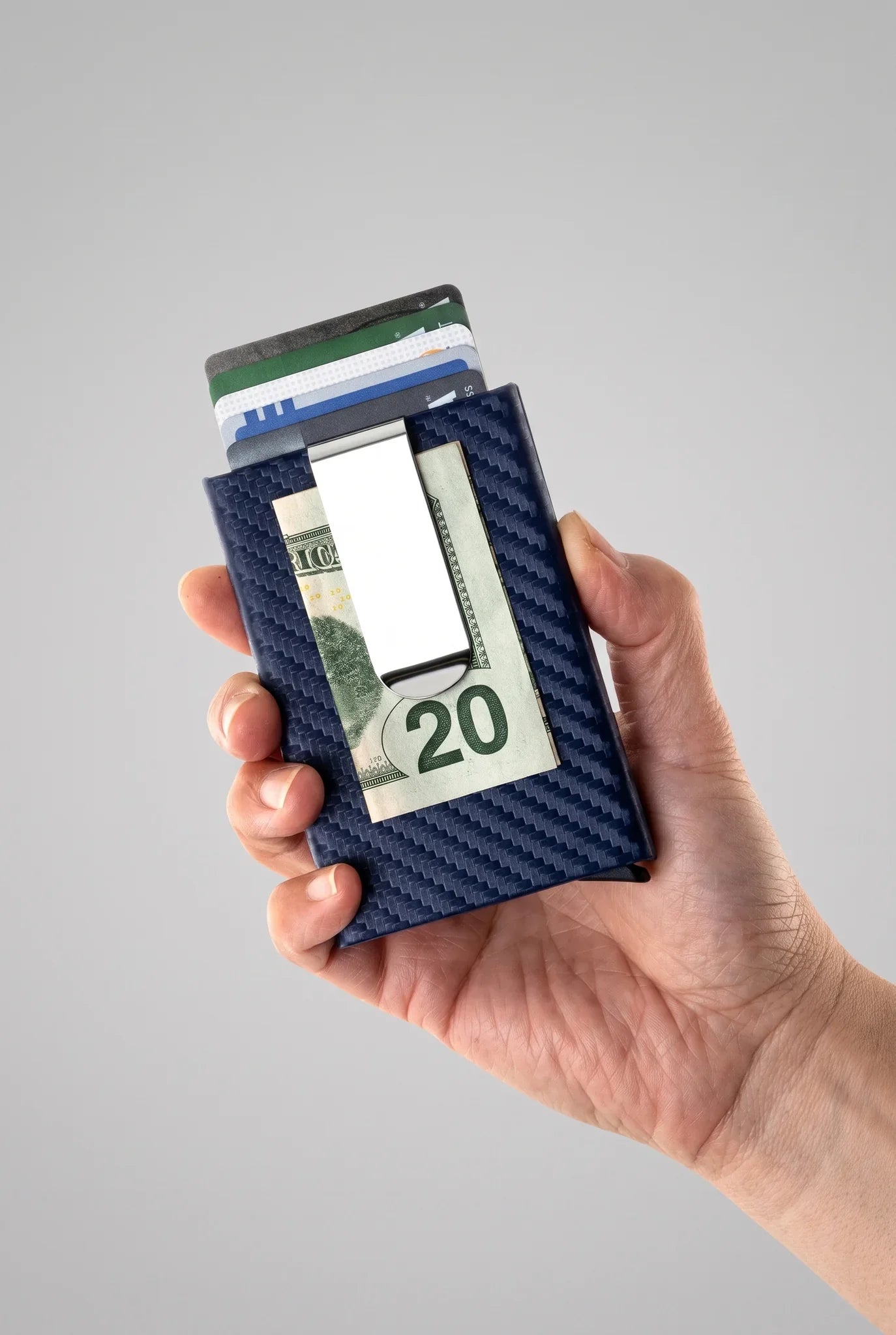 Slim Wallets Aluminum Carbon Fiber Wallet SD 023