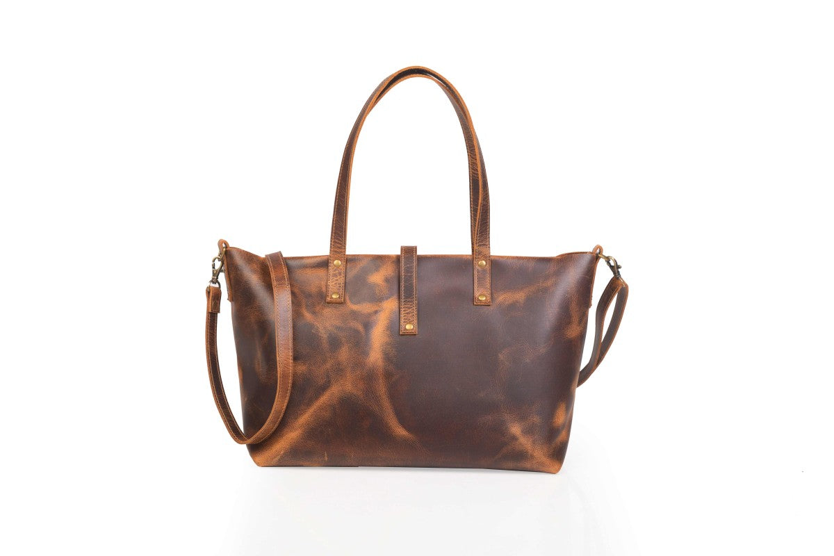 Mordernist Leather Classic Tote Purse SD 066 (Retro) 18''*12''*7.5'' Inch