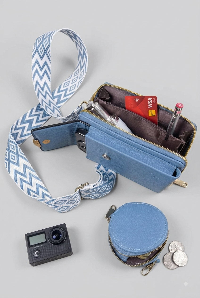 Vegan Crossbody Bag with Adjustable Guitar Strap SD 074 – Artizanni Leather