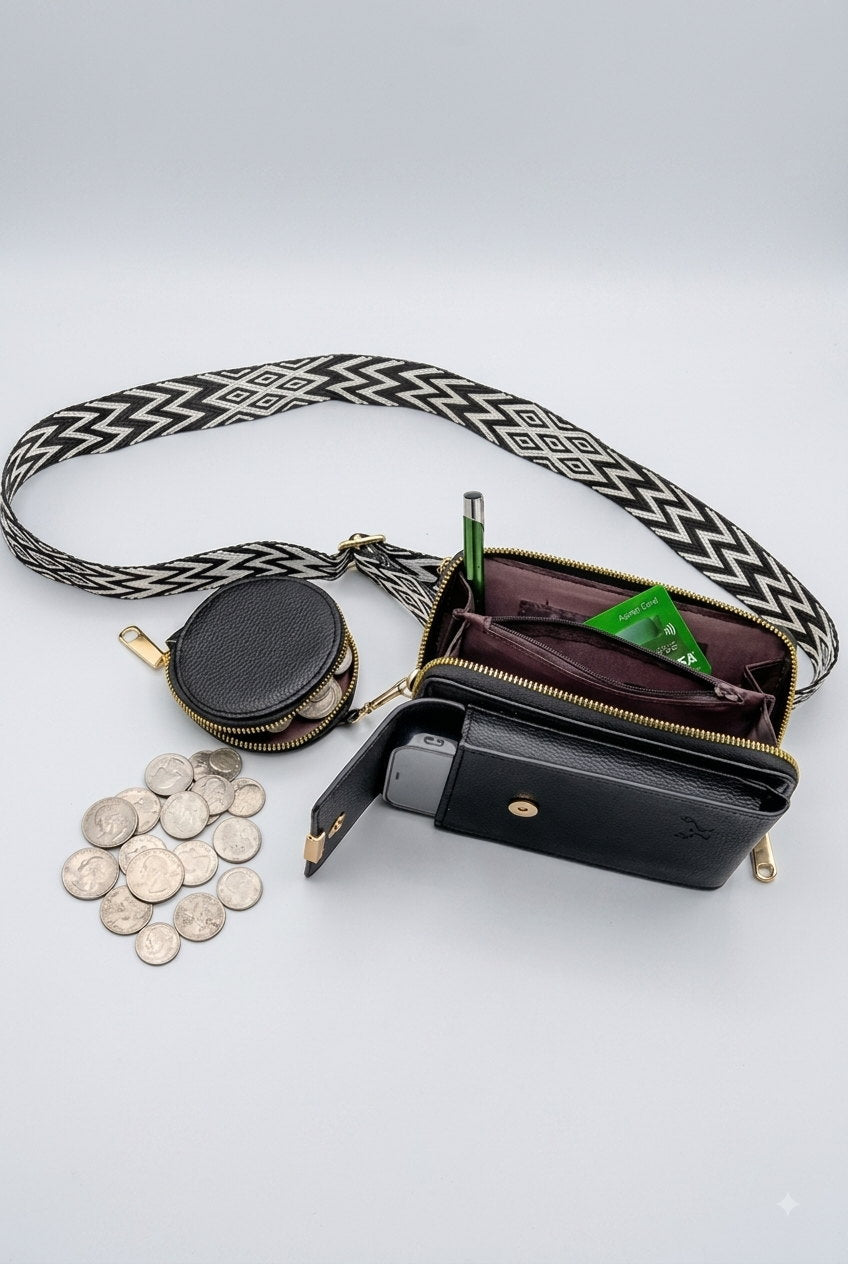 Vegan Crossbody Bag with Adjustable Guitar Strap SD 074 – view 2