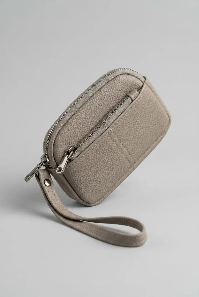 Womens Coin Pouch Wristlet - grey