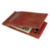 Leather Front Pocket Wallet with Money Clips