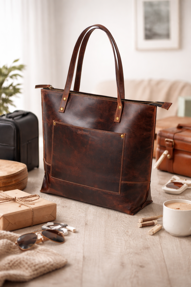 Mordernist Classic Tote Purse SD 066 (Western) 15.75”*13”* 7.5” (L*H*B) Inches