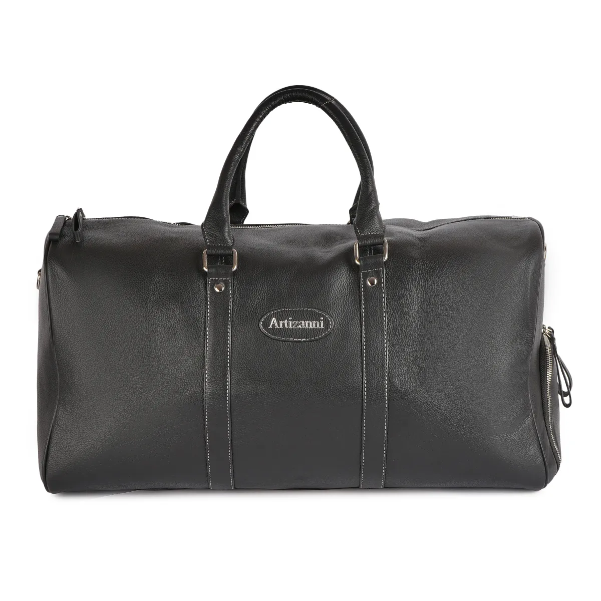 m0851 Aniline Leather Handbag Black Duffle Bag for Men – | eBay