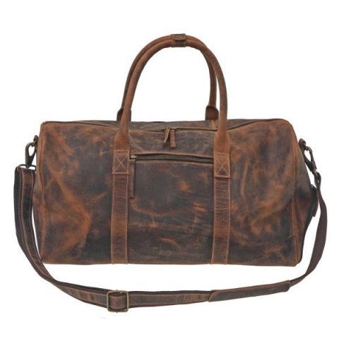 Lafanzo Pret Plain Leather Duffel Bag 5712 Black main image 1