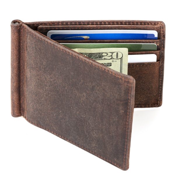 Front Pocket Bifold Leather Wallet RFID Protected