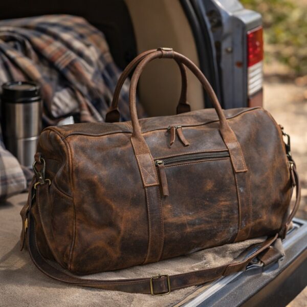 Leather Duffel Bag Travel Bag MK 087 (Vintage Look) Leather Duffel Bag Travel Bag MK 087 (Vintage Look)
