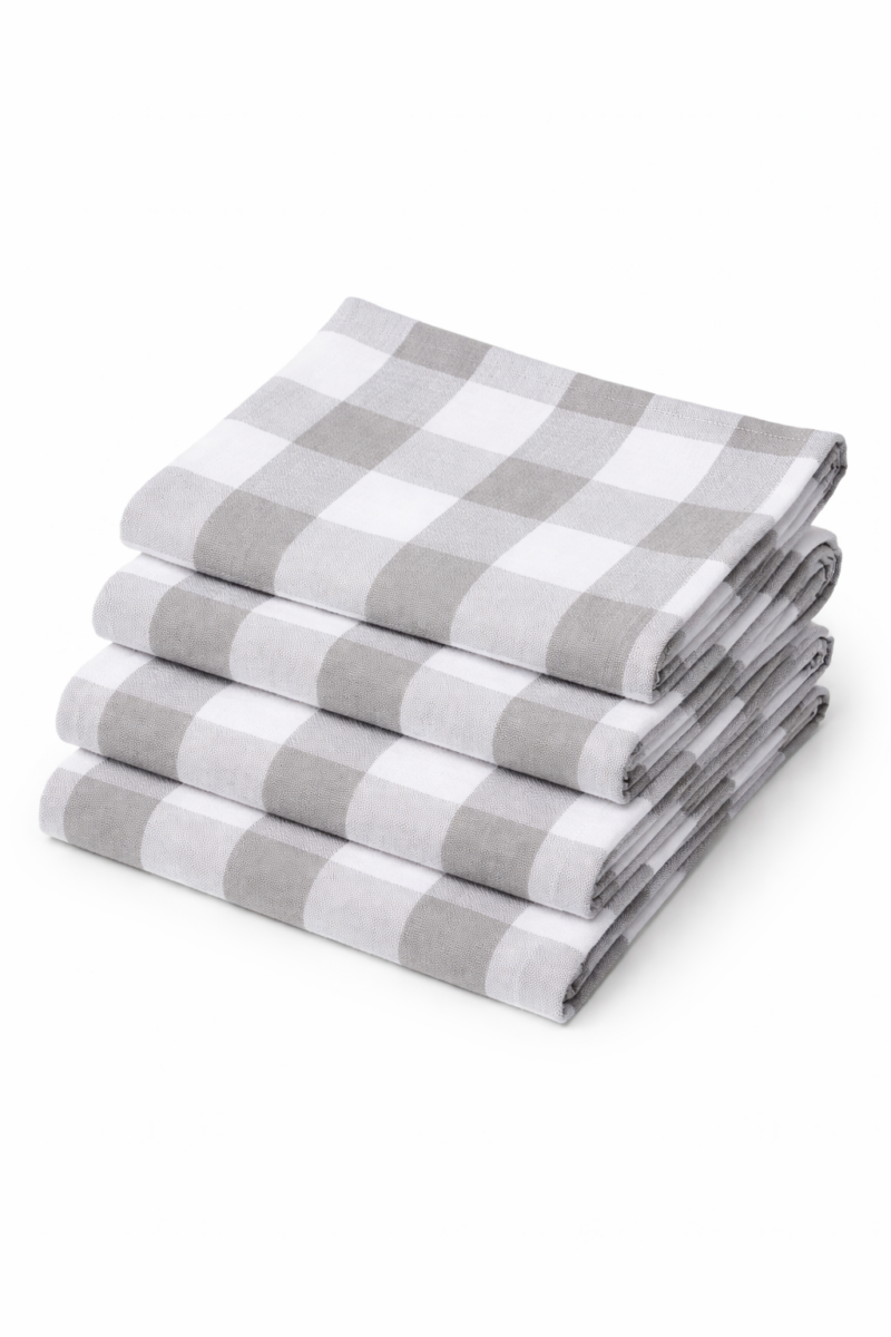 Set of 4 Plaid Buffalo check Dish Towels