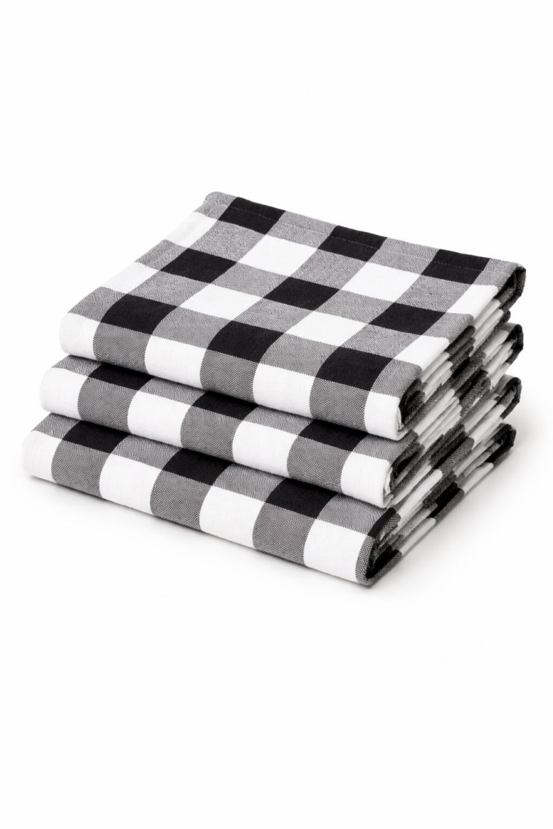 Set of 4 Plaid Buffalo check Dish Towels