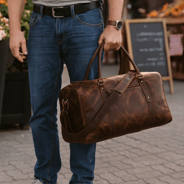 Leather Duffel Bag for Men and Women Travel Bag MK 081 Leather Duffel Bag for Men and Women Travel Bag MK 081