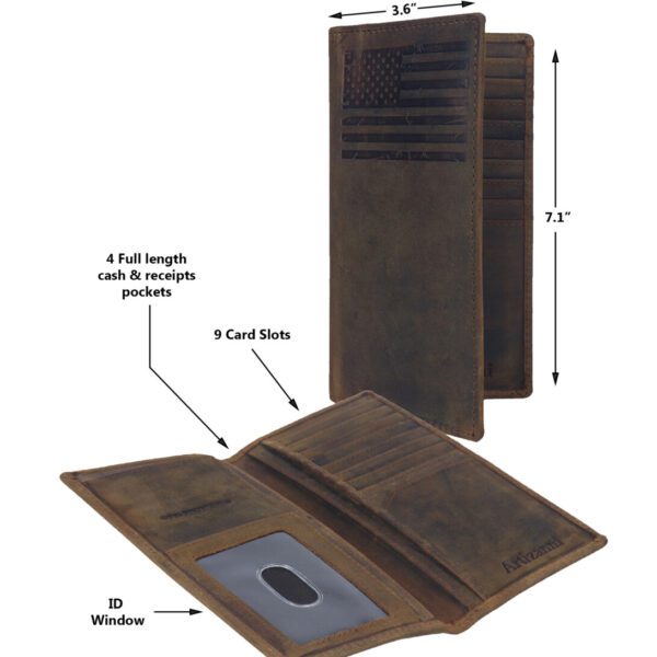 Men’s checkbook Rodeo Long Wallet (FLAG) SD 033 Vintage