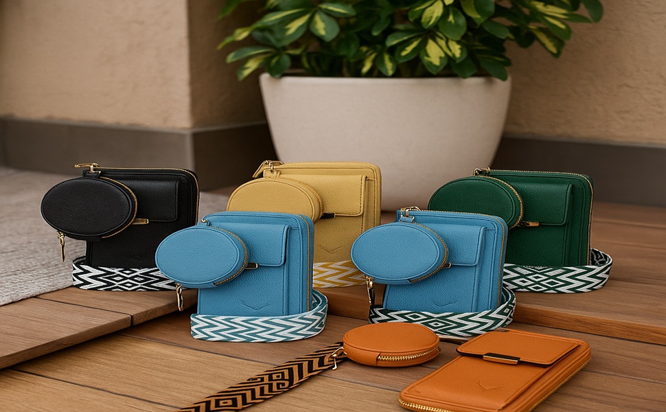 Vegan Crossbody Bag with Adjustable Guitar Strap SD 074