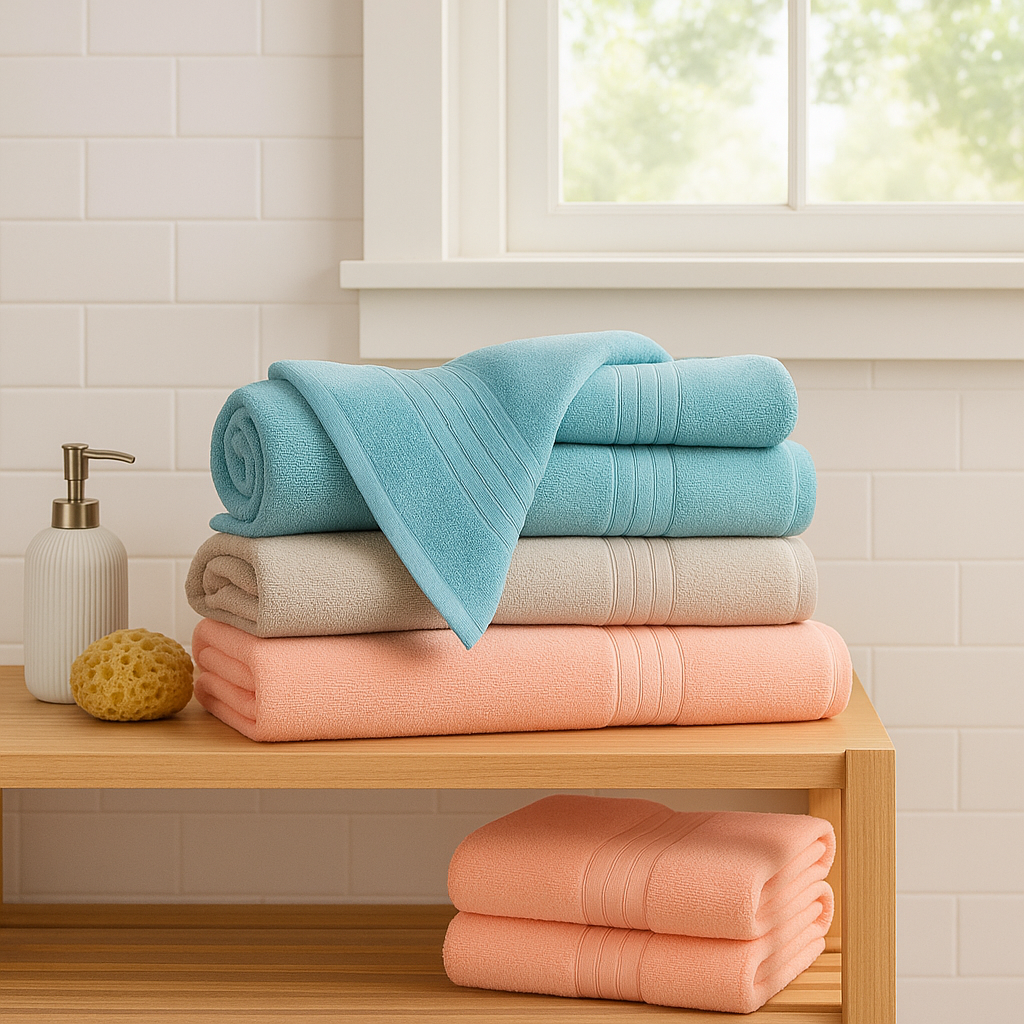 Cotton Bath Towels Sets- 100% Cotton Towels, Luxury Hotel Towels Set of 2 pcs Bath Towel, 2 Hand Towels Cotton Bath Towels Sets- 100% Cotton Towels, Luxury Hotel Towels Set of 2 pcs Bath Towel, 2 Hand Towels